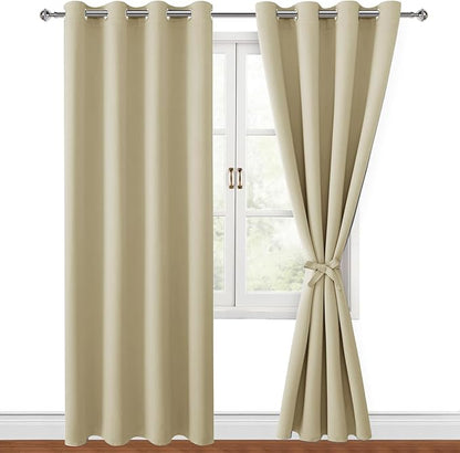Hiasan Blackout Curtains for Bedroom, 52 x 84 Inches Long by Hiasan