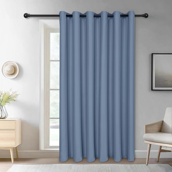 JIUZHEN Blackout Sliding Door Room Divider Curtain, Noise Reducing Window by JIUZHEN