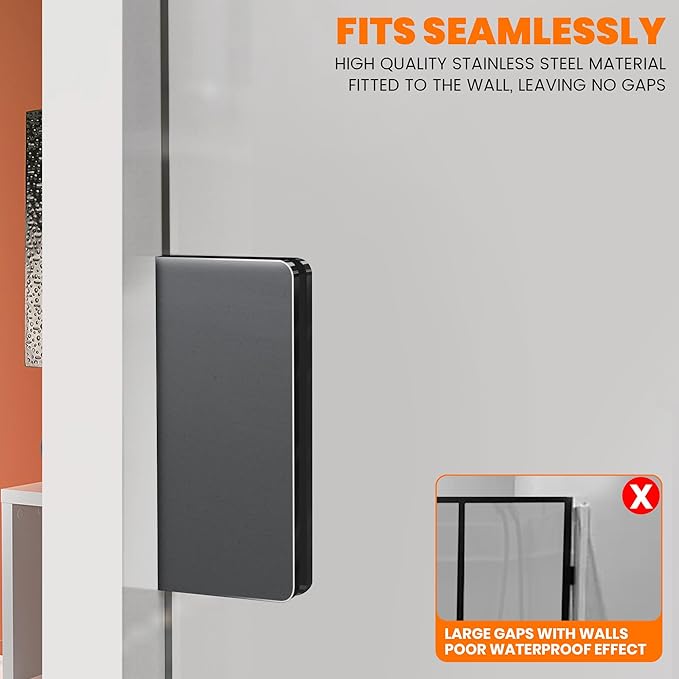 Shower Glass Door 28.5 * 78 Inch, Bathroom Frameless Fixed Shower Glass Panel - Image 4