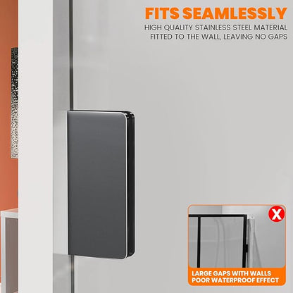 Shower Glass Door 28.5 * 78 Inch, Bathroom Frameless Fixed Shower Glass Panel - Image 4