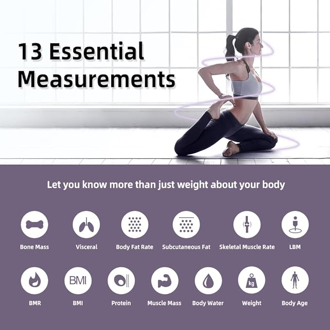 RunSTAR Smart Scale for Body Weight, Digital Bathroom Scale BMI Weighing Body - Image 3