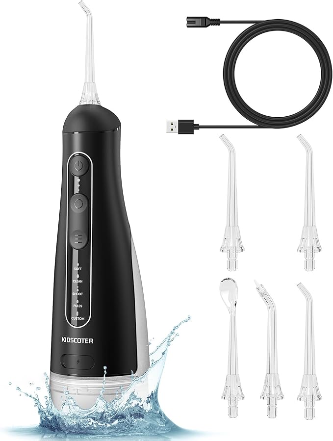Water Flosser for Teeth with Detachable Washable Tank, 5 Modes Rechargeable - Image 2