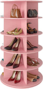 SpaceAid 5 Tier Rotating Shoe Rack Tower, Spinning Shoe Display Lazy Susan by SpaceAid