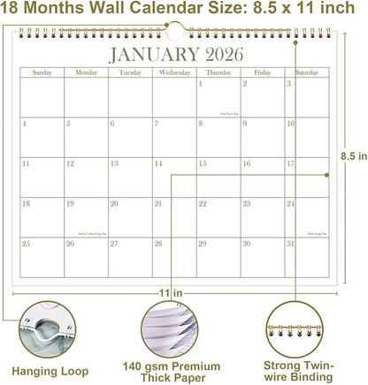 2026 Calendar - 2026-2027 Wall Calendar from January 2026 - June 2027, 18 - Image 3