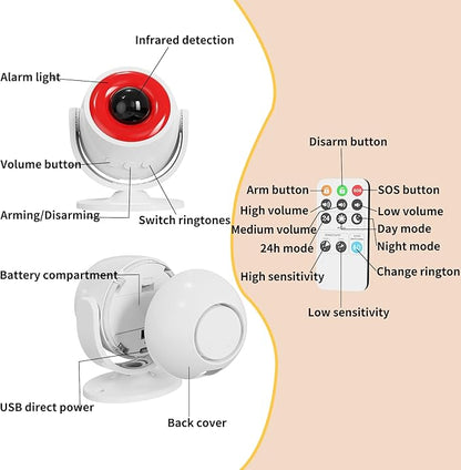 3 Pack Wireless Motion Detector Alarm - Image 7