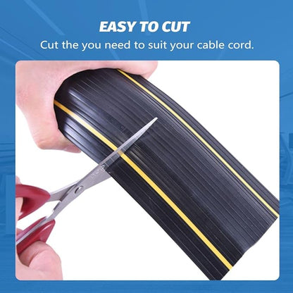Vilmon 10FT Floor Cord Cover, Heavy Duty PVC Floor Cable Cover, Wire Cover to - Image 5