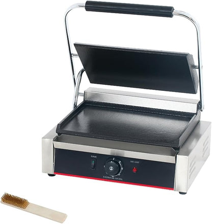 Commercial Panini Press With Grooved Grill Sandwich Maker Machine Electric by KOUWO