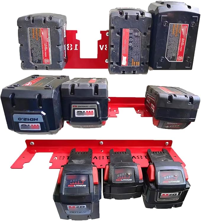Metal Battery Holder Organizer Mount Fit - Image 3