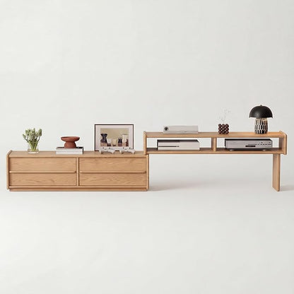 YQJJGL Solid Wood TV Stand for TVs up to 65 Inch， Walnut TV Stand - Image 9