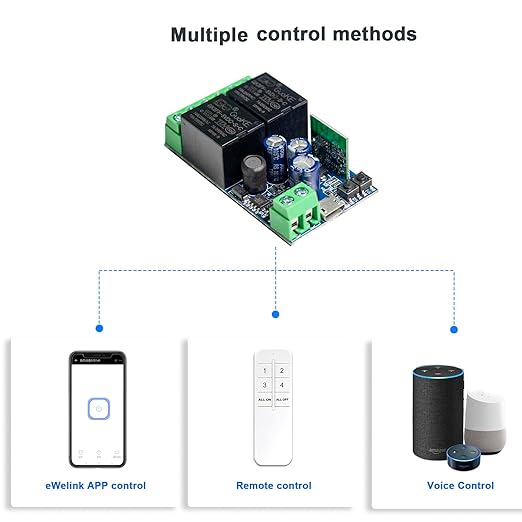 Ewelink WiFi Wireless Smart Relay Module USB 5v 2 Channel Momentary Toggle - Image 7