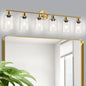 Guliaofo 6-Light E26 Gold Bathroom Vanity Lights, Modern Bathroom Light Fixtures by GuliaofoLights