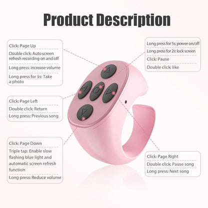 Fingertip Wireless Bluetooth Remote Control, 2026 New Bluetooth Ring Scroller - Image 3