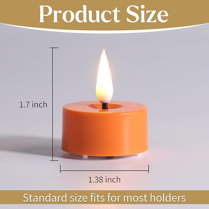 Eywamage Orange LED Tealights - Image 2