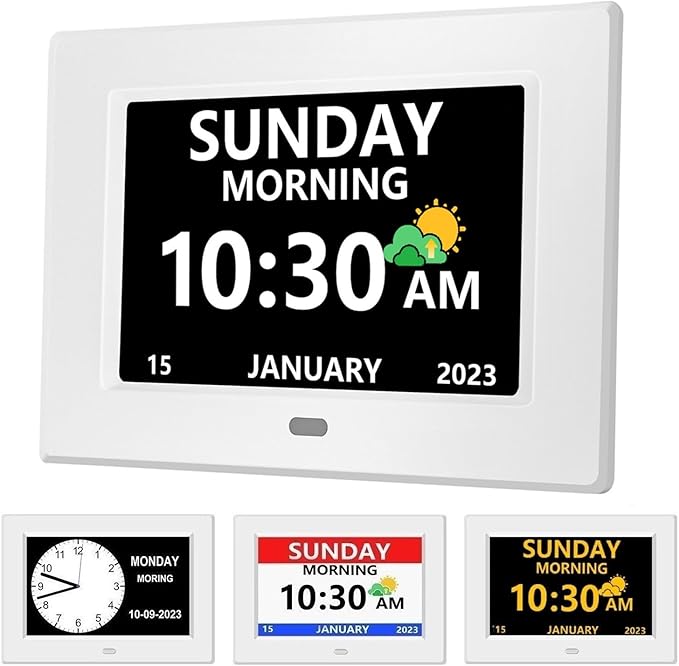 MRCHYDZ 7 Inch Clock with Day and Date by MRCHYDZ