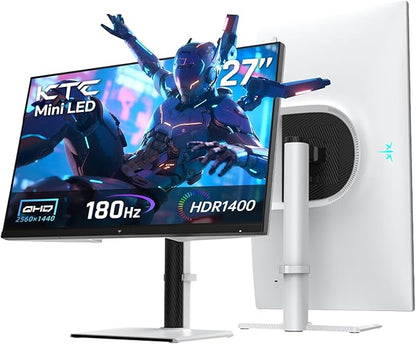 KTC QHD Mini LED Monitor 27 Inch, 1440P 180Hz Gaming PC Monitor, HDR 1400 by KTC