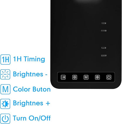 Smart Desk Lamp with 4-in-1 Charging Station, 5 Color temperatures and 5 - Image 6
