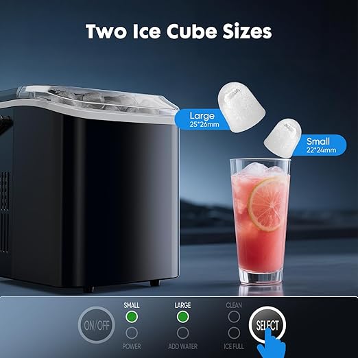 Sweetcrispy Countertop Ice Maker Machine, Portable Self-Cleaning Ice Machine - Image 5