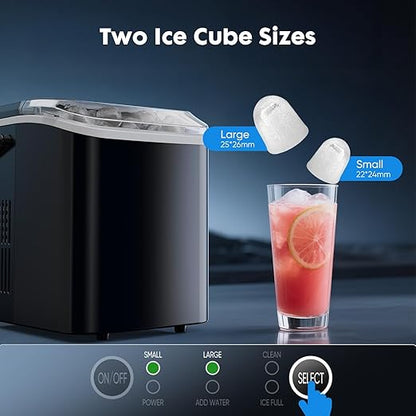 Sweetcrispy Countertop Ice Maker Machine, Portable Self-Cleaning Ice Machine - Image 5