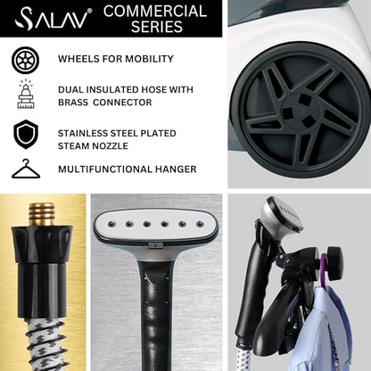 SALAV Heavy Duty Commercial Full-Size Garment Steamer - Image 3