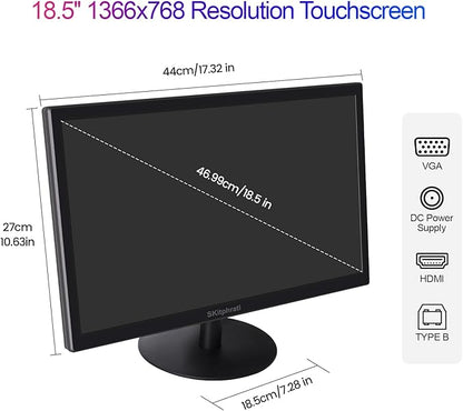 SKitphrati 18.5 Inch Touchscreen Monitor HD 1366x768, VESA Wall Mountable - Image 6