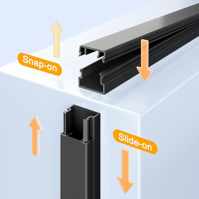Delamu 157in Cord Covers for Wires on Wall, Cord Hider for 1 Cord, Paintable - Image 4