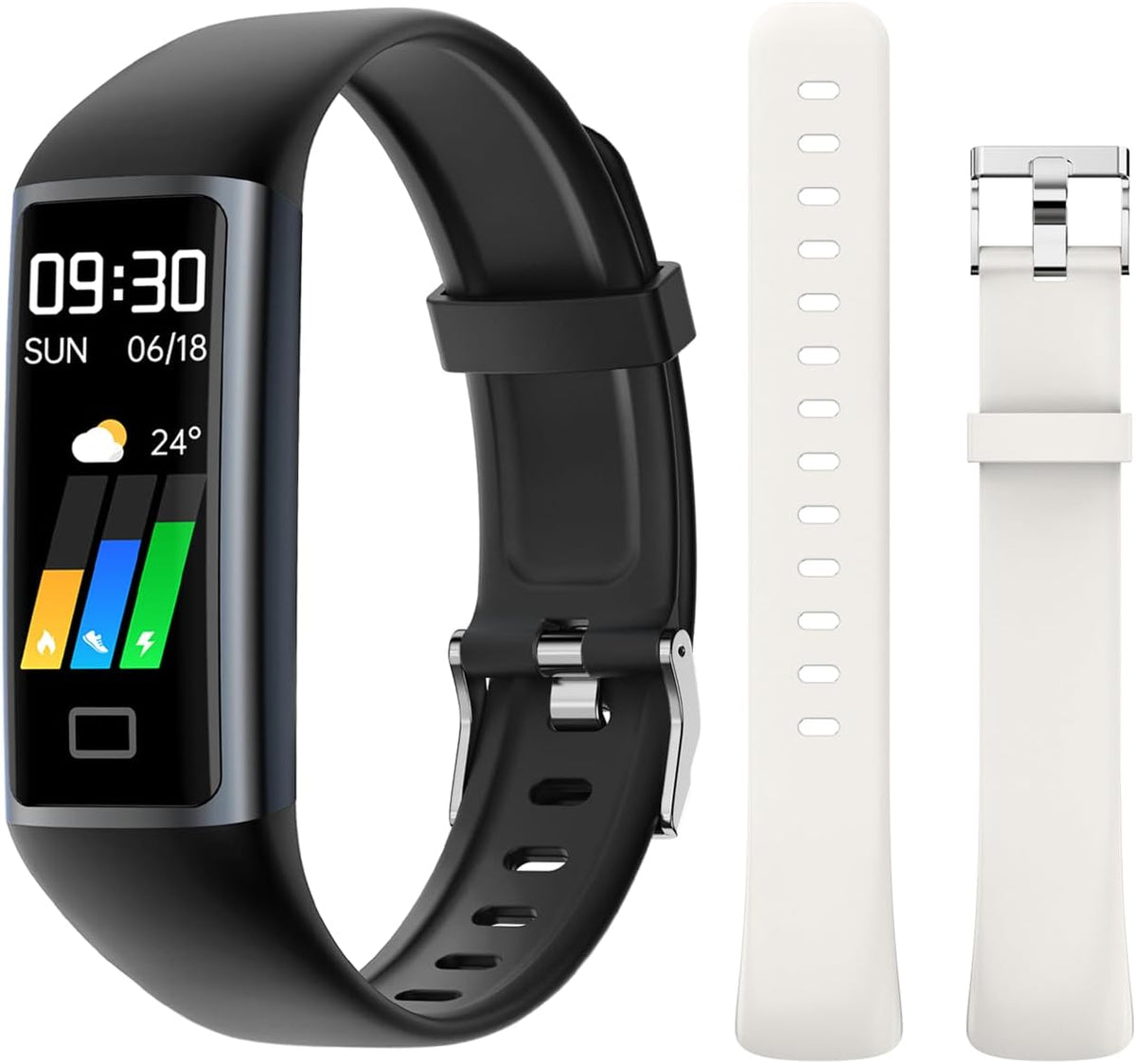 fitness tracker with step/distance/calories counter for women men, main product view