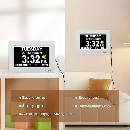 SSYA Digital Calendar Alarm Clock - Image 6