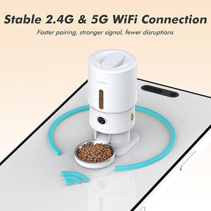 Automatic Cat Feeder with Camera - 5G WiFi Timed Cat Food Dispenser - Image 8