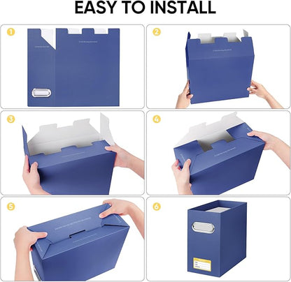BALEINE File Organizer Box, Cardboard File Folder Organizer - Image 6
