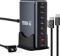 500W Fast Charging 8 Port USB C Charger Block by Unknown