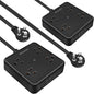 2 Pack Ultra Flat Plug Power Strip, Power Strips by iEcopower