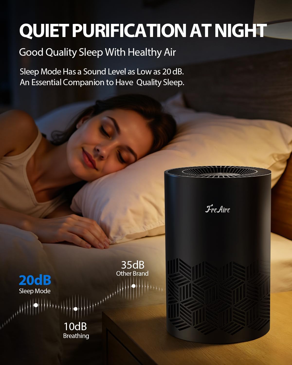 freaire air purifiers for bedroom up to 1086 showing dimensions