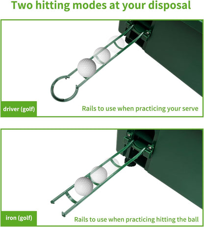 jjm automatic golf ball dispenser for indoor simulators, close-up detail