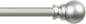 Kenney KN55970 Davenport Ball End Petite Café Decorative Window Curtain Rod, 28-48" Adjustable Length, Brushed Nickel Finish, 1/2" Diameter Steel Tube