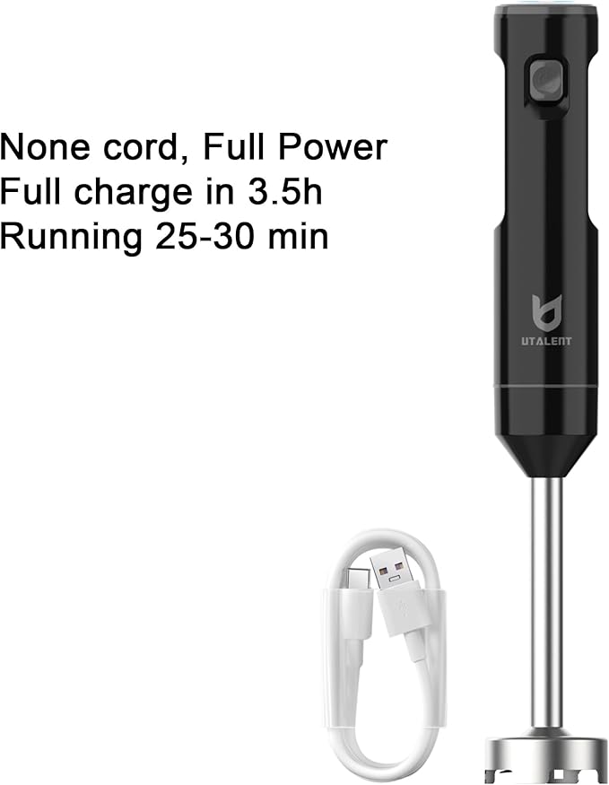 Cordless Hand Blender, UTALENT Variable Speed Immersion Blender handheld - Image 2