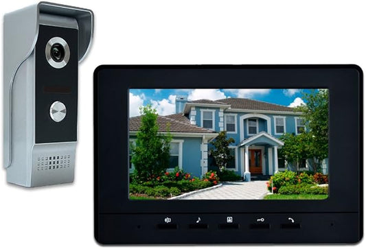 AMOCAM Wired Video Intercom System, 7 Inches Video Doorbell Door Phone System by AMOCAM