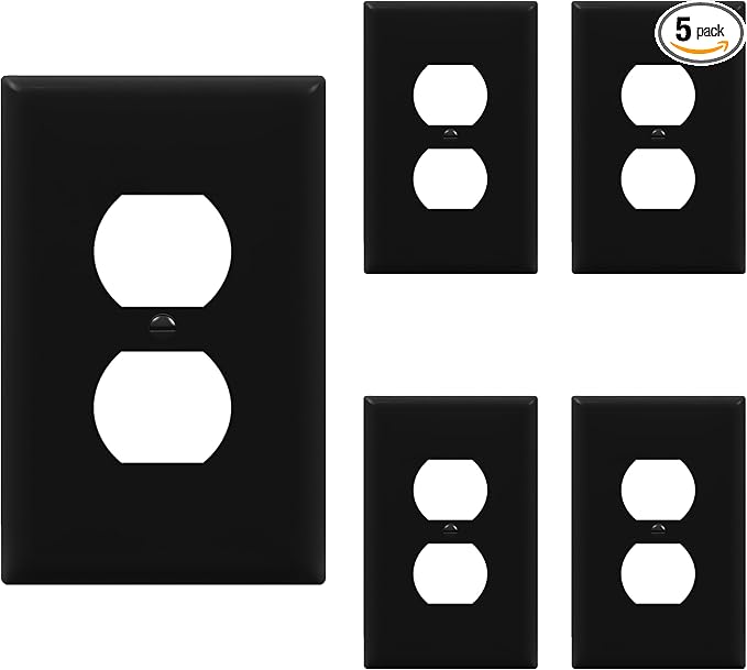 ENERLITES Mid-Size Duplex Receptacle Outlet Wall Plate, Electrical Outlet by Enerlites
