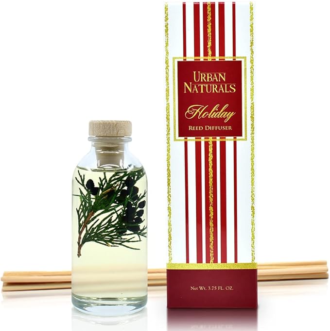 Urban Naturals Holiday Cranberry & Pine Holiday Wreath Reed Diffuser Set - Image 2