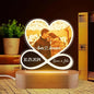 Personalized Couple Night Light, Custom Photo by Custom