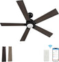 SMAAIR Smart Ceiling Fan with Light, 56inch Indoor and Outdoor ceiling fan with by SMAAIR