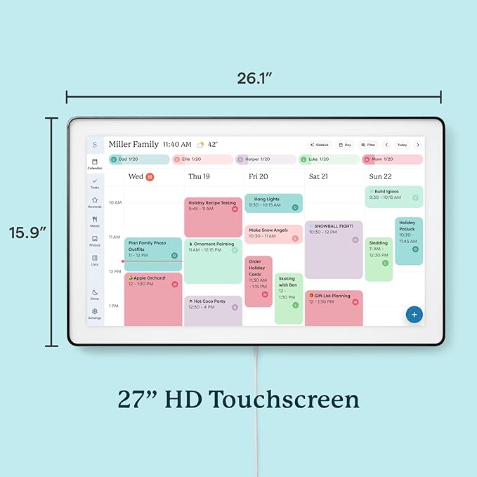 Skylight Calendar Max: 27-Inch Smart Digital Calendar & Chore Chart, Family - Image 6