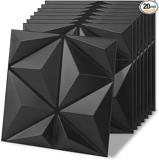 Art3d 20 Pack Decorative 3D Wall Panels, 19 Sq.Feet PVC Interior Wall Décor by Art3d