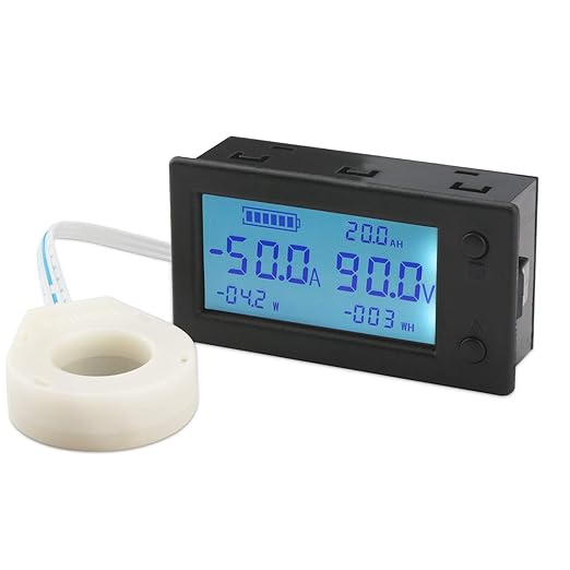 DROK Battery Monitor, Amp Volt Power Watt Meter DC 0-300V 200A STN LCD Display - Image 5