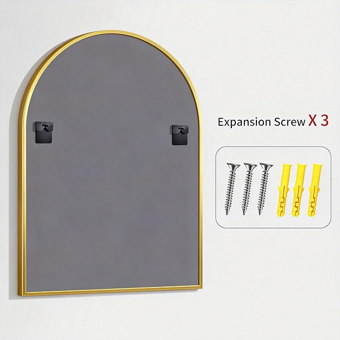 CIRCUMI Arched Wall Mirror, Metal Frame, Large Size - Image 9