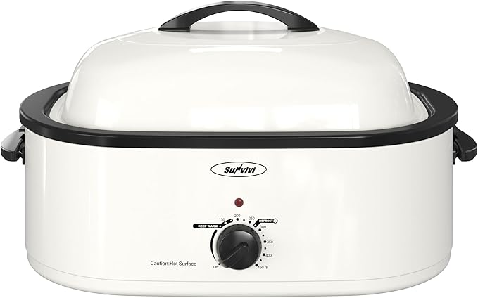 Sunvivi Roaster Oven with Self-Basting Lid, 18 Quart Electric Roaster with by WeGetLife