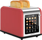 2 Slice Toaster Touch Screen, Stainless Steel Toasters Digital Timer 2 Slot by Clixane