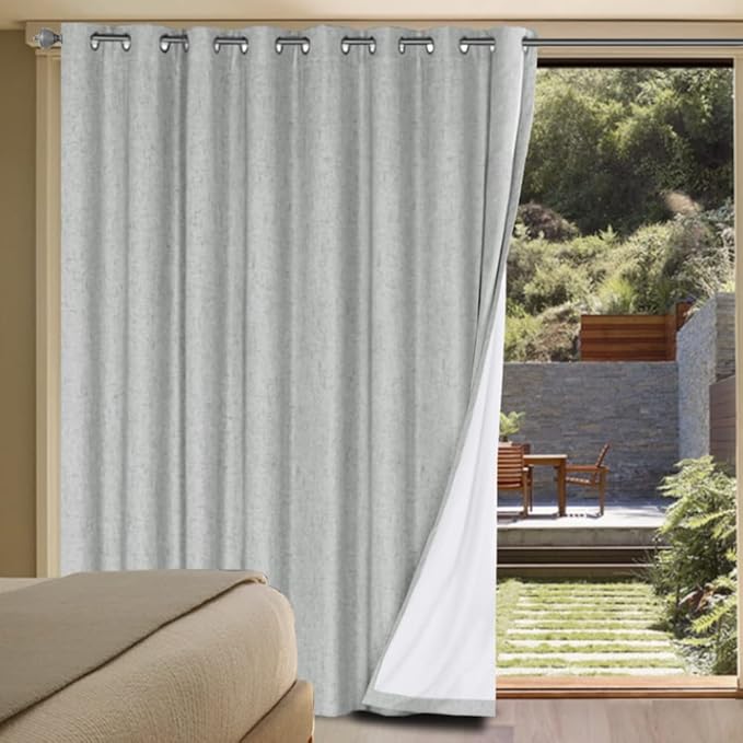 H.VERSAILTEX Linen Blackout Curtains Durable Thick Textured Linen Look 100% by HVERSAILTEX