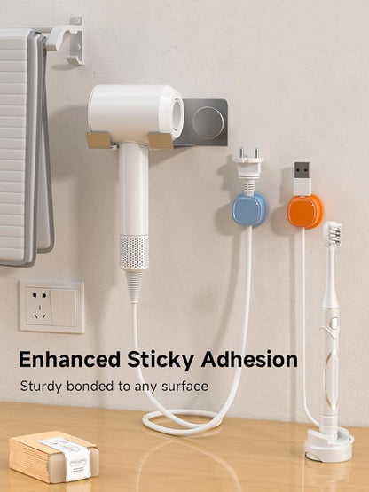 9 Pack Cord Organizer, Spring Cable Management, Adhesive Cute Cable Holder Clips - Image 6