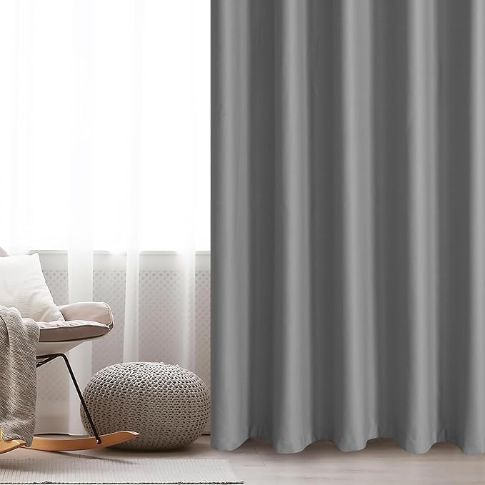 JIUZHEN Blackout Sliding Door Curtain 84 inches Long, Grommet Privacy Protect - Image 5