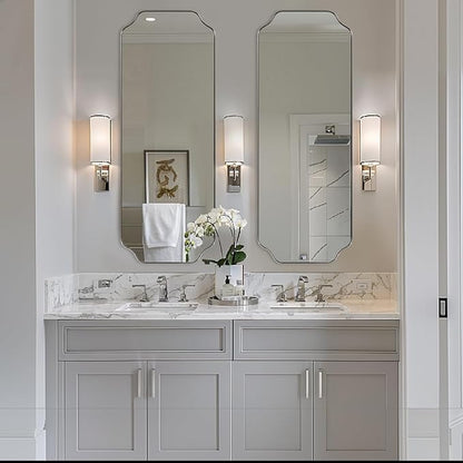 ANDY STAR 18" x 48" Full Length Wall Mirror, Large Brushed Nickel Bathroom - Image 6